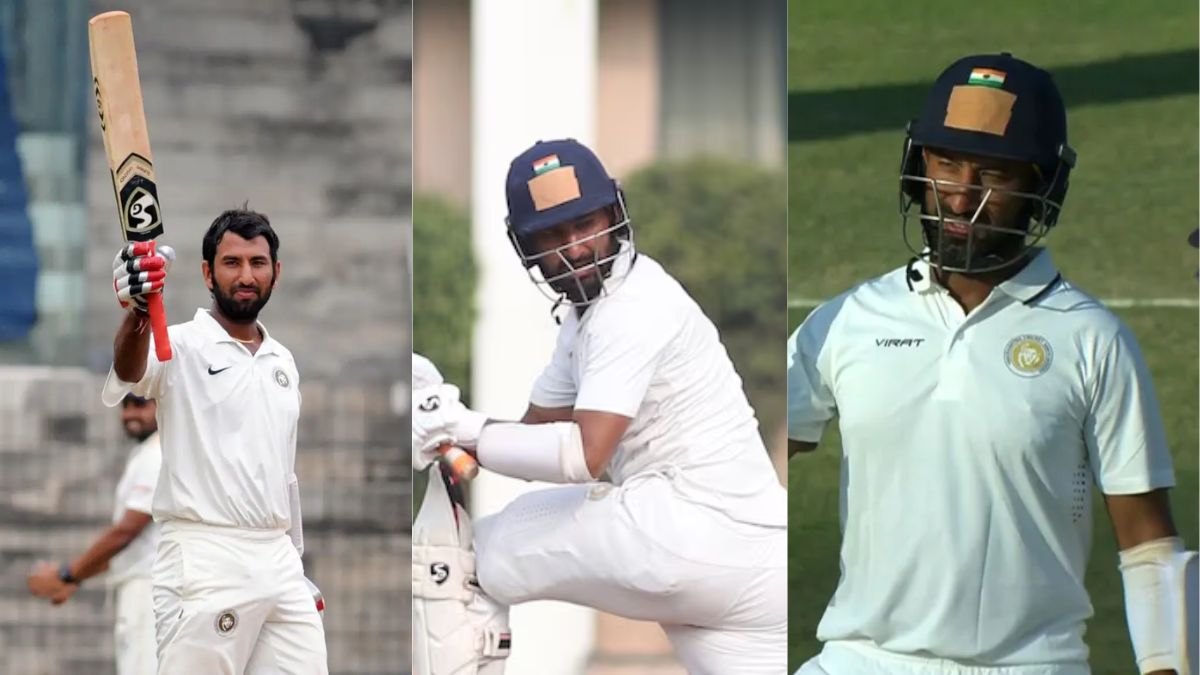 6,4,4,4,4… Pujara Unleashes Beast Mode in Ranji Trophy! Destroys 7 Bowlers, Slams Triple Century in 548 Minutes